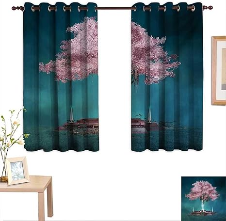 Amazon マジカル カスタマイズ カーテン 魔法の花 空に吊るす植物 未開花 超自然イメージ 63 X 63インチ 寝室 リビングルーム 勉強部屋などに カーテン オンライン通販