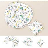Little Grape Land Nursing Pillow, Multifunctional Breast Feeding Pillow with Arm Pillow, 3pk Baby Support Pillow with Adjustable Waist Strap and Removable Cover, Woodland Animals