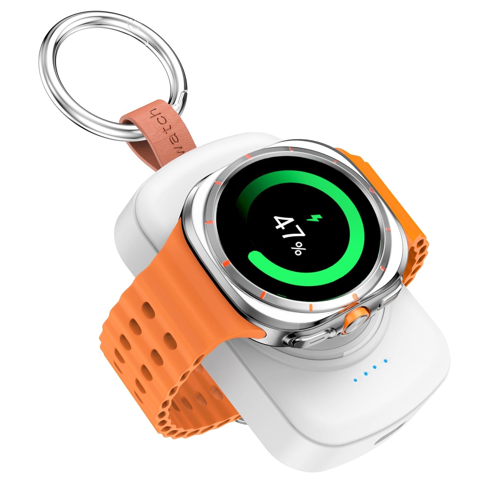 ACEQINGSE for Samsung Galaxy Watch Charger,1800mAh Portable Charger for Samsung Galaxy Watch 8/8 Classic/7/Ultra/6/6 Classic/5/5 Pro/4/3,Active 2/1,Wireless Magnetic (White)