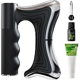 Heated Muscle Scraper Tool with Pulse &amp; Vibration for Pain Relief, Black | 3 Intensity Modes with LED Display, Full Body Gua Sha Massager, Rechargeable Fascia Release for Deep Tissue, Workouts &amp; Home