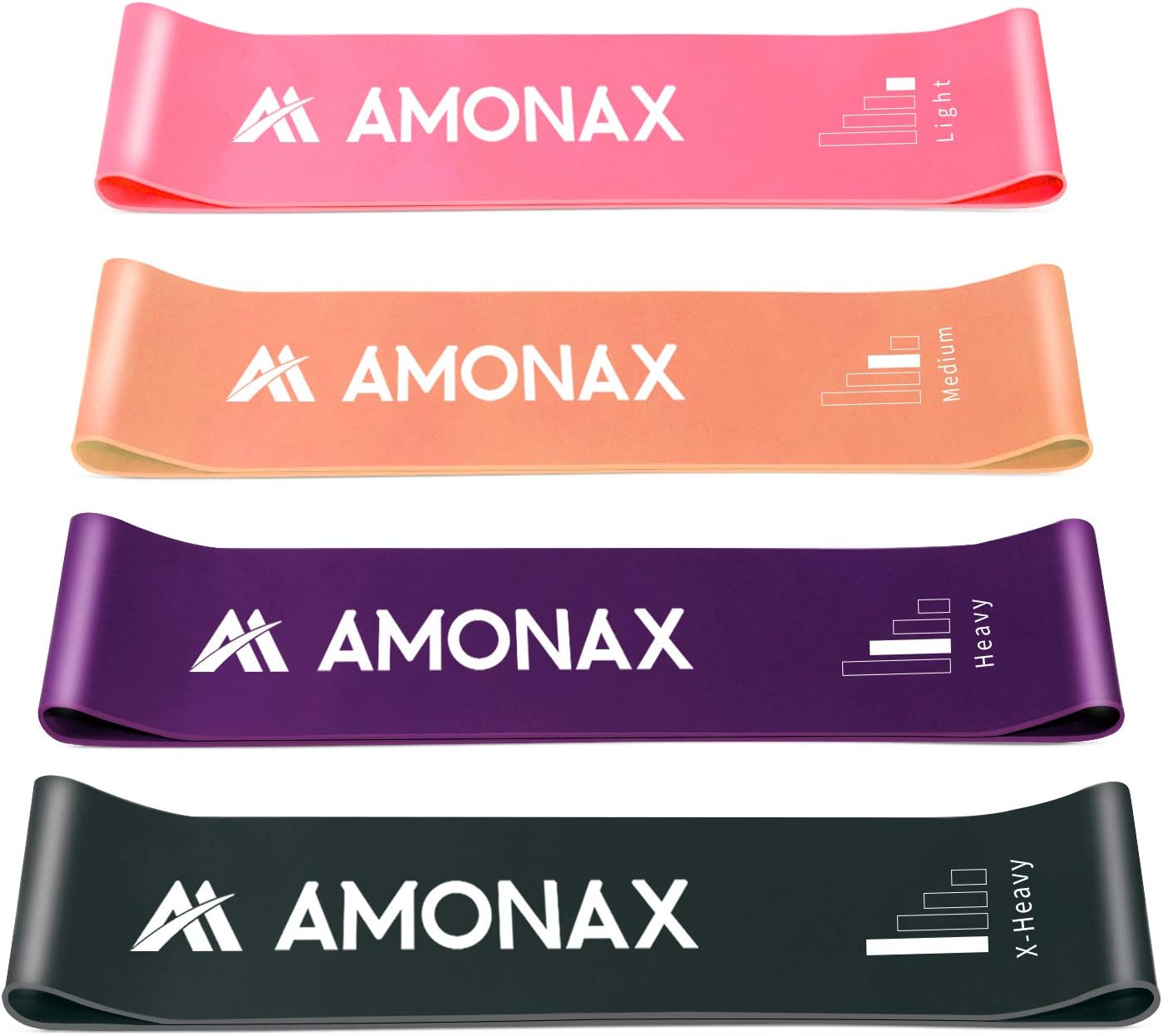 Amonax Resistance Bands Set for Women and Men Exercise Fitness Home Gym Bands for Legs and Glutes and Arms. Yoga - Image 3