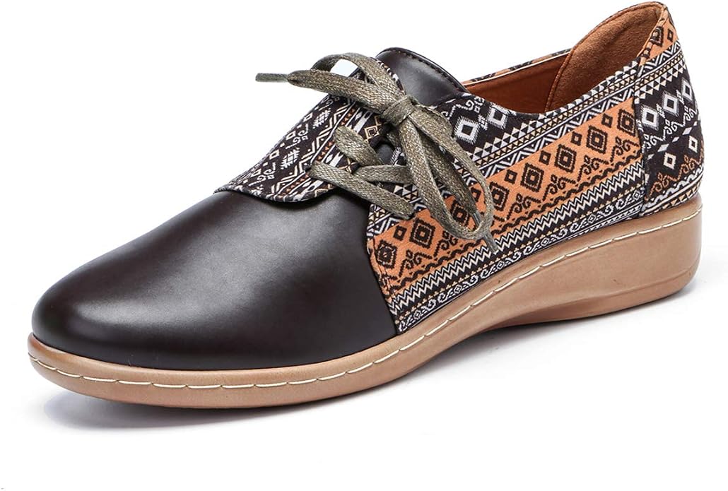 gracosy Loafer Flat for Women Leather Casual Slip on