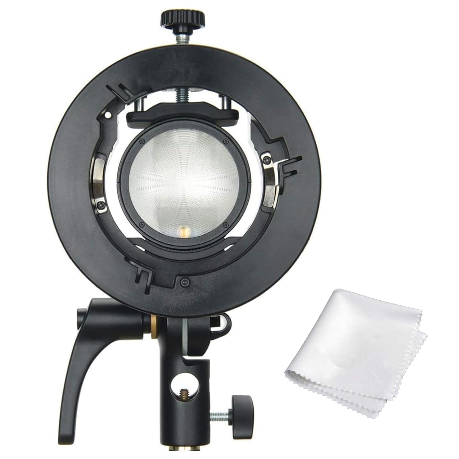 Photo 1 of Godox S2 Speedlite S-Type Bracket Bowens Mount Flash Holder for Godox V100 AD200Pro II V1Pro AD200Pro AD400Pro AD200 and Other Flashes, Precise Tilt Control, Large Handle, Integrated Umbrella Mount