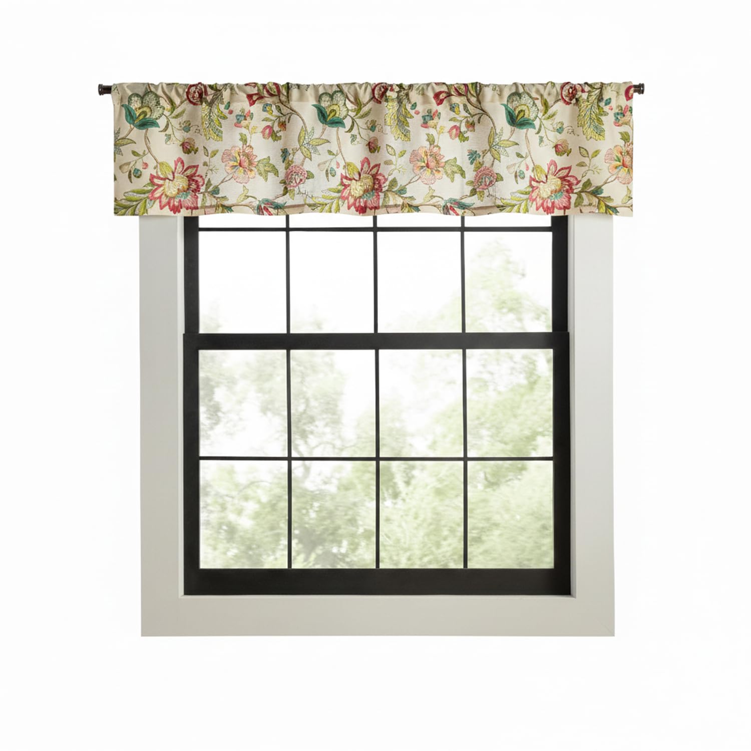 Ellis Curtain Brissac Tailored Valance, 70 x 15, Red — image 1