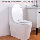 Mass Dynamic Soft Close Toilet Seat White Oval 450x370 Top Fix Hinges view 5