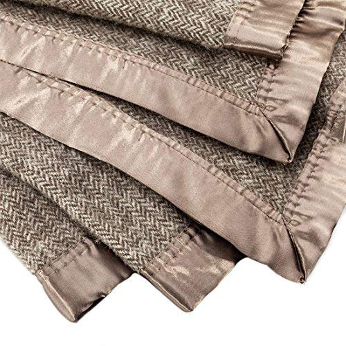 spencer & whitney Bed Throws Blankets Wool Blanket Brown Herringbone