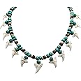 Swimmi 13! Genuine Shark Teeth Necklace for Men, Mako Shark Tooth Necklace, Handmade Wooden Beads Adjustable Cords Shark Tooth Necklace for Women Jewelry CA083