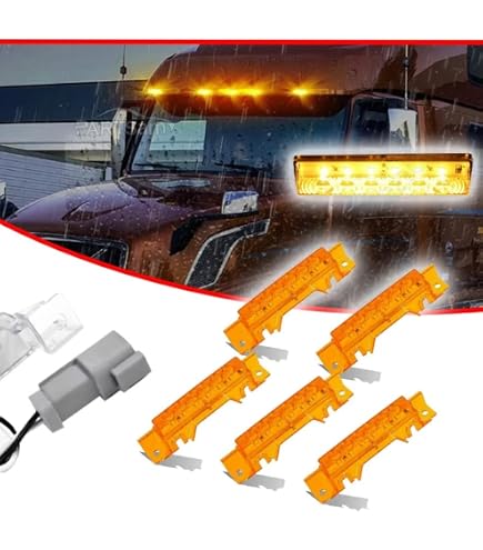 5PCS Cab Lights,Truck Cab Marker Roof Lights,LED Top