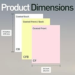 3 Part Reverse Carbonless NCR Paper (5900), 8.5" x
