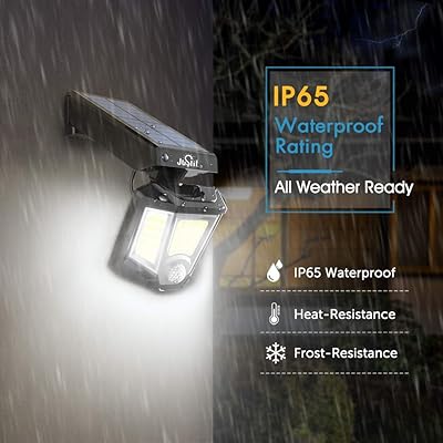Buy Juslit Adjustable Solar Lights Outdoor 72 Cob Led Motion Sensor Light 360 Rotating Head Wide Angle Illumination 2 Modes Wireless Security Wall Lighting Ip65 Waterproof Online In Turkey B07w3m9lm7
