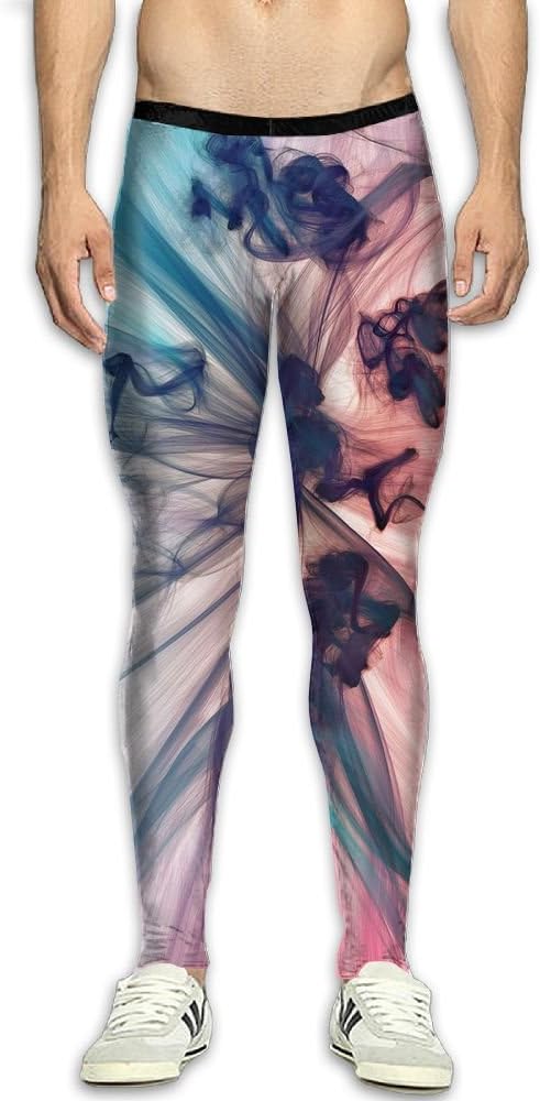 EWUYBZ Men's Compression Pants Baselayer Running Tights Fantasy 3D Print Fitness Sports Leggings