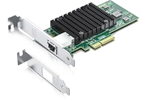 10Gtek 10Gb PCI-E NIC Network Card, Single Copper RJ45 Port, with Intel X550-AT2 Controller, PCI Express Ethernet LAN Adapter