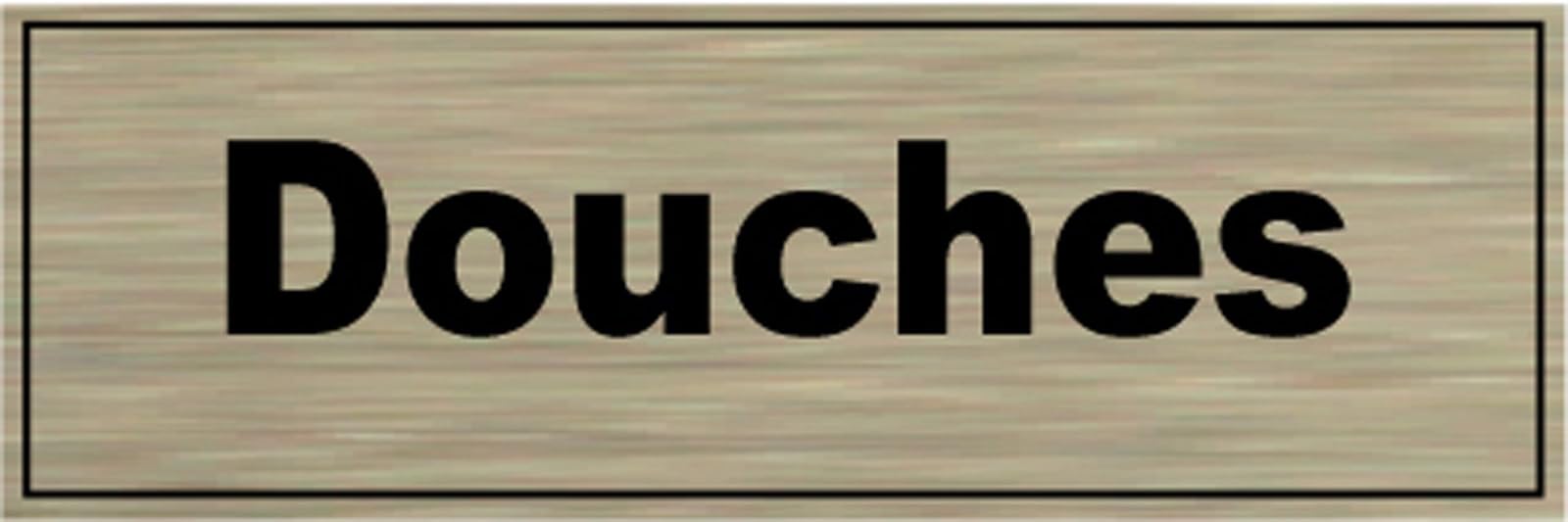 Shower Door Signs Brushed Aluminium Plate