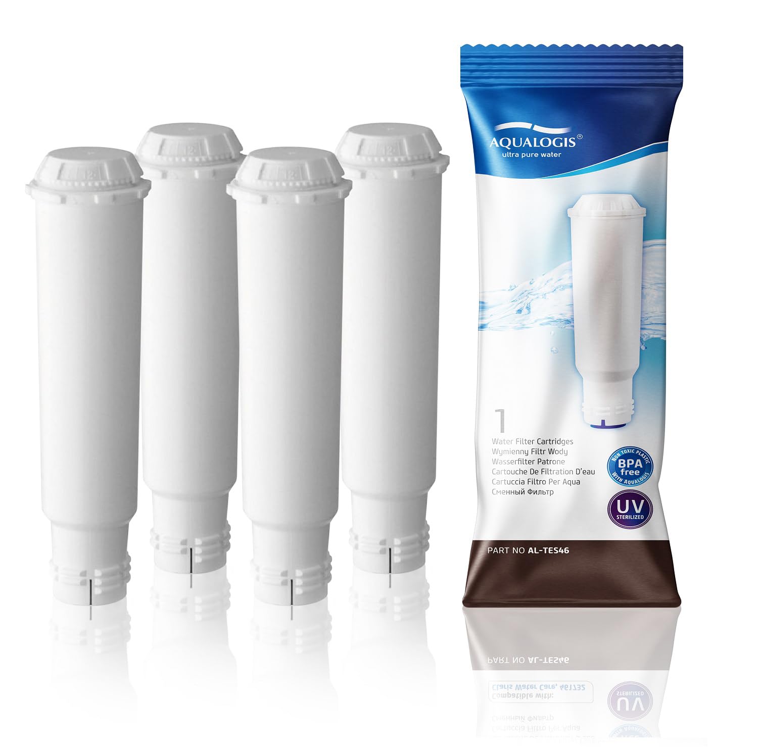 Aqualogis Coffee Filter Compatible with Krups F088 Bosch Gaggenau TCZ6003 461732 (4 Pack)