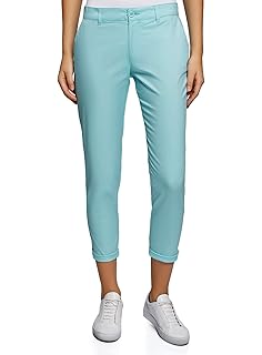 oodji Ultra Mujer Pantalones Chinos de Algodón: Amazon.es: Ropa y accesorios