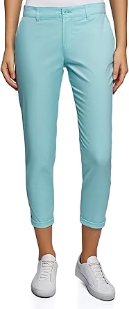 oodji Ultra Mujer Pantalones Chinos de Algodón: Amazon.es: Ropa y accesorios