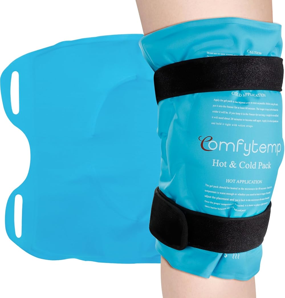 Comfytemp Flexible Knee Ice Pack Wrap Reusable Gel Cold Hot Compress 27x35cm