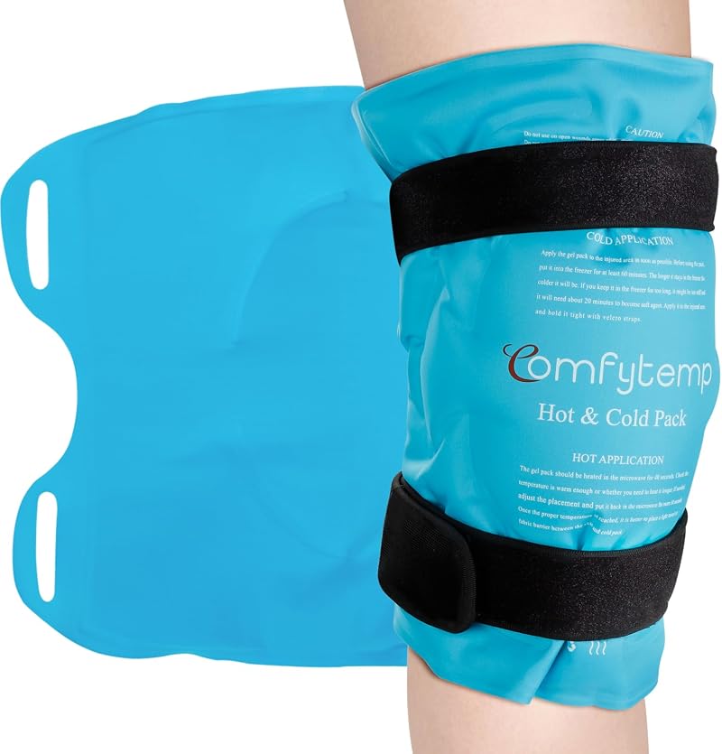 Comfytemp Flexible Knee Ice Pack Wrap Reusable Gel Cold Hot Compress 27x35cm