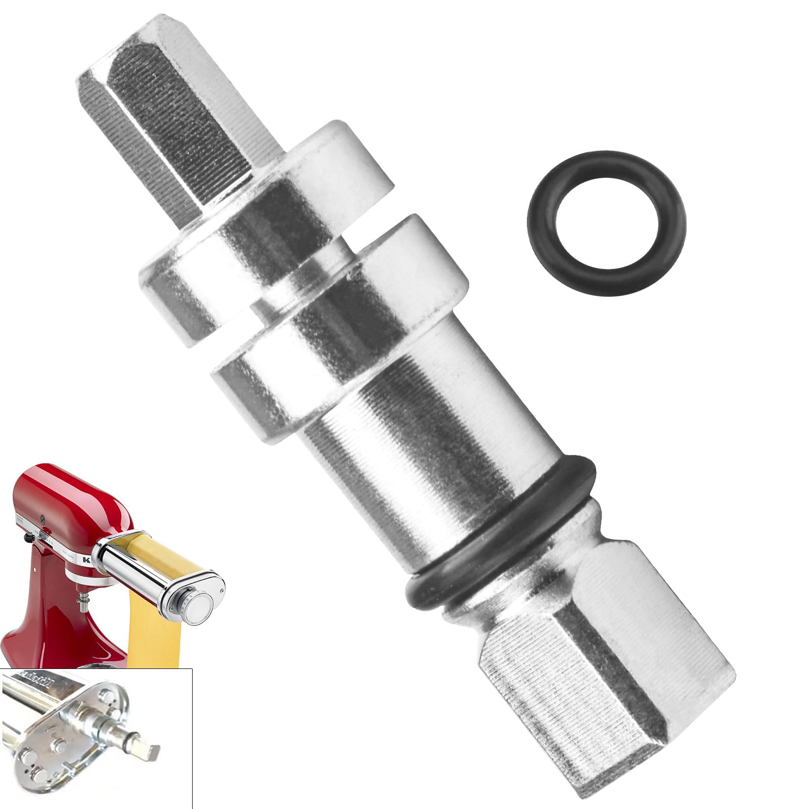 Photo 1 of Pasta Attachment Shear Shaft Coupler Compatible with Kitchen-Aid Stand Mixer - For KSMP Series Pasta Roller and Cutter DIY Repair, Replaces W10894316 W1089436