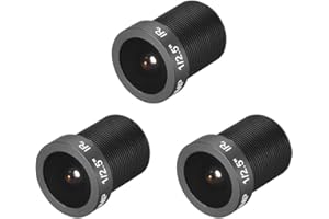 uxcell 3 Pcs CCTV Camera Lens 2.8mm Focal Length 3MP F2.0 1/2.5 Inch Wide Angle for CCD Camera
