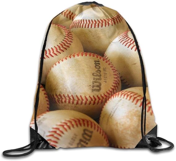 baseball drawstring bag