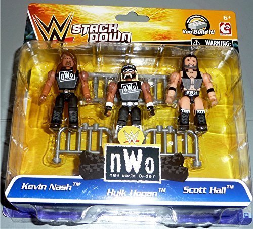 WWE Stackdown nWo 3 Pack with Kevin Nash, Hulk Hogan and Scott Hall Mini Figures