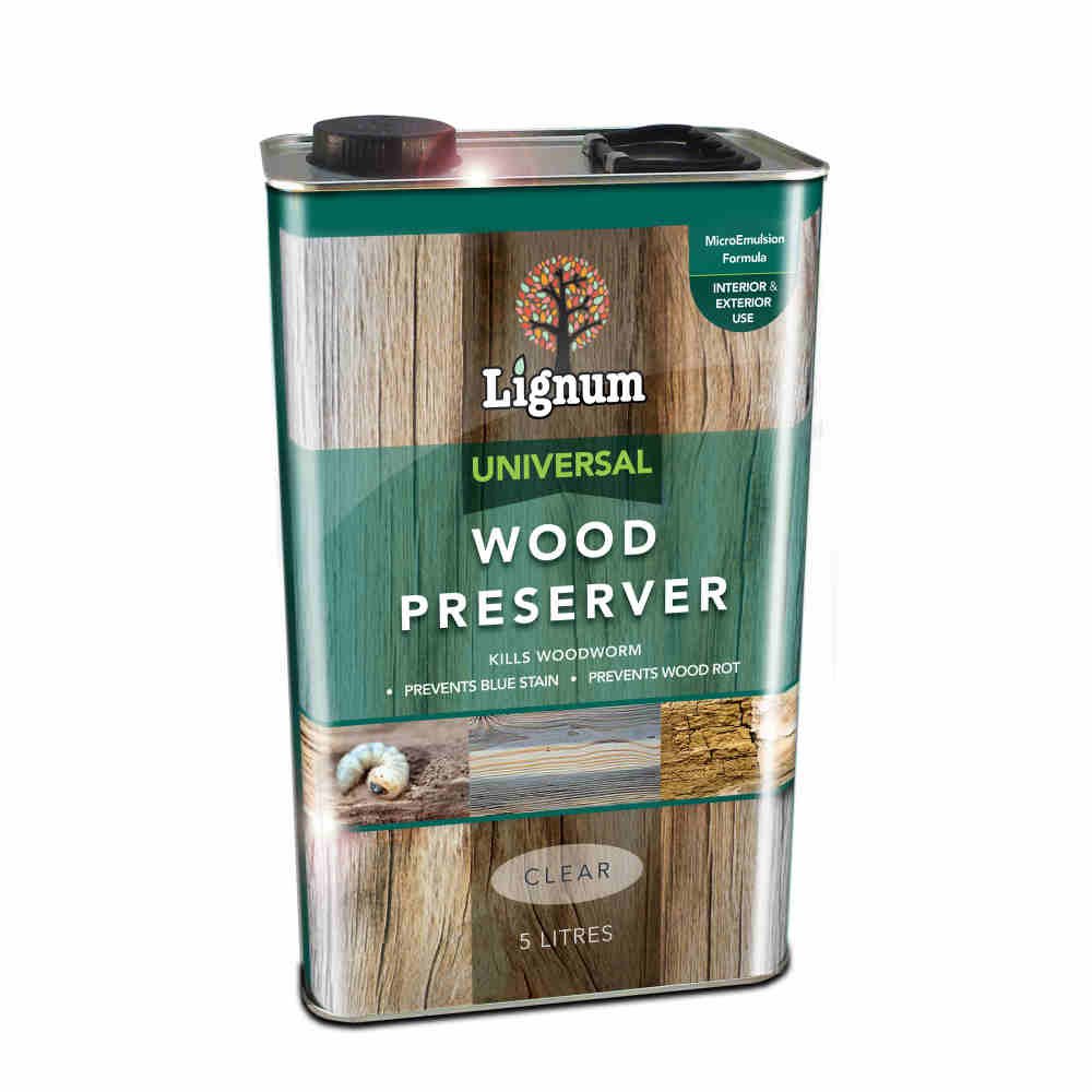 Lignum Universal Wood Preserver, 5 Liters, Clear, 18x11x30 cm