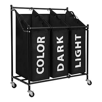 3-fach wäschesortierer Wäschekorb Wäschesammler Wäschebox Trio NEU