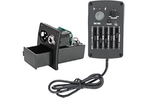 DILWE Acoustic Guitar 5-Band EQ Equalizer with Pickup Tuner, for Acoustic Guitar, Ukulele, Bass and Other Musical Instruments