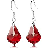 Austrian Crystal Baroque Drop Dangle Earrings for Women 925 Sterling Silver Hook Hypoallergenic Jewelry