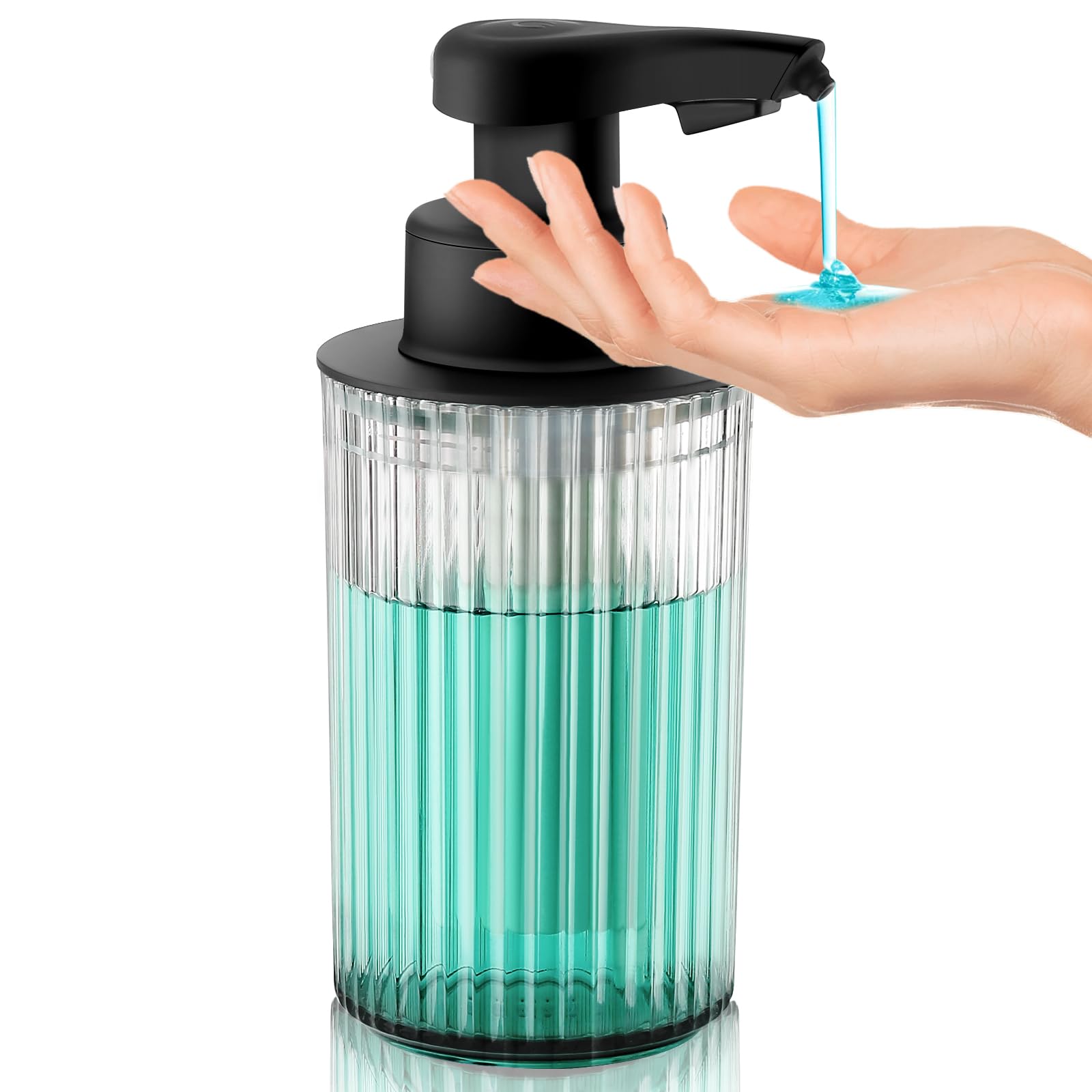 Photo 1 of Automatic Soap Dispenser Liquid Touchless: 9oz Black Plastic - Rechargeable Electric Smart Auto Hand Soap Dispenser - Dish Bathroom Kitchen