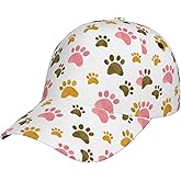 Dog Paw Print Baseball Cap Workout Hats with Adjustable Strap for Men & Women Dad Hat Snapback Hat