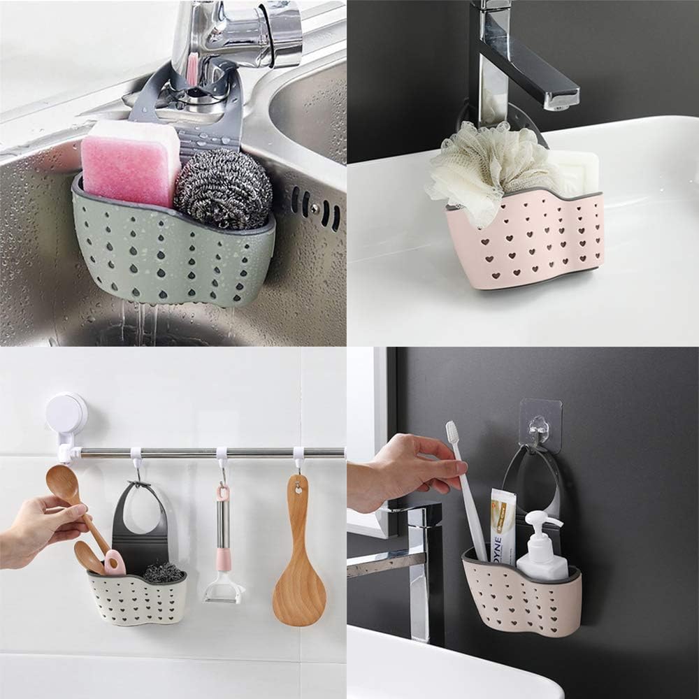 Onerbuy Sink Faucet Caddy Sponge Holder with Adjustable Strap - Image 5