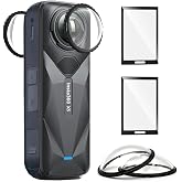 debous Insta 360 X5 Premium Glass Lens Guard Set Screen Protector for Insta360 X5 X 5 9H Hard Tempered Glass Film Anti-Scratch [Bubble Free]