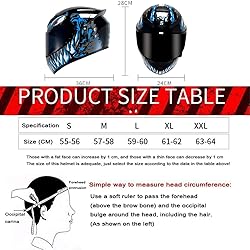 Motorcycle Bluetooth Full Face Helmet, Integrated
