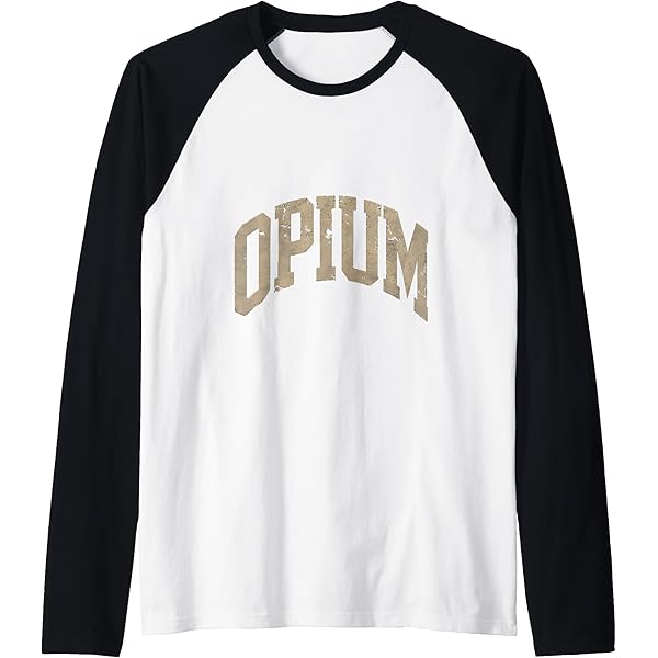 Amazon.com: Opium Varsity, Opium College Font Long Sleeve T-Shirt