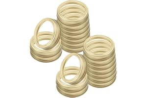 ibasenice 24pcs 70mm Regular Mouth Mason Jar Sealing Rings Tinplate Canning Bands Gold Split-type Screw Jar