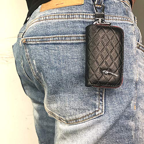 image for DEFTEN 2019 The New Jaguar Premium Leather Car Key Chain Coin Holder Z
