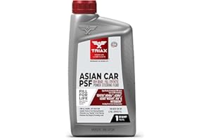 TRIAX Asian Car PSF Hydraulic & Electric Full Synthetic OEM Grade Power Steering Fluid | Compatible with Honda, Acura, Toyota, Lexus, Nissan, Infiniti, Mazda, Hyundai, Kia & More (1 Quart)