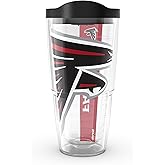 Tervis Made in USA Double Walled NFL Atlanta Falcons Insulated Tumbler Cup Keeps Drinks Cold & Hot, 24oz, Colossal