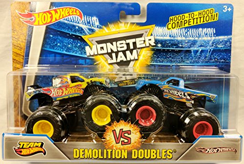 2017 Hot Wheels Monster Jam Demolition Doubles - Team Hot Wheels Vs. Hot Wheels 1:64 Scale