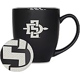 Rico Industries NCAA (S Schools) Standard 15oz Laser Engraved Matte Black Ceramic Bistro Mug - For Hot or Cold Drinks