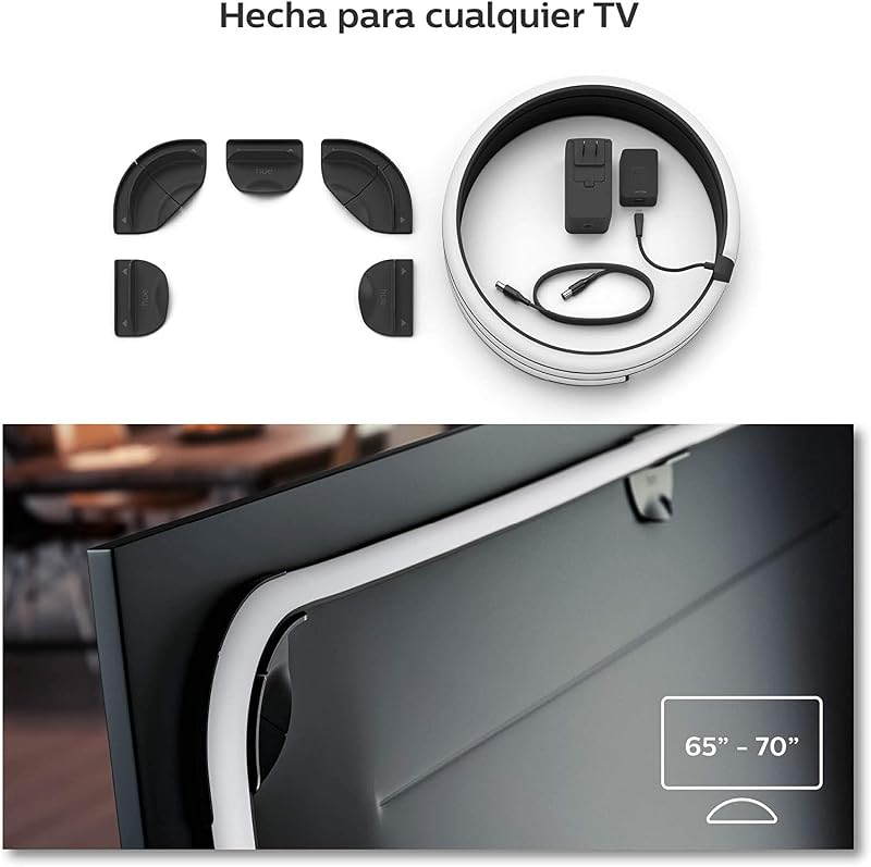 Play Gradient - Tira led inteligente, Luz blanca y luces de colores, tira de luces inteligentes de 65 Pulgadas, sincroniza con contenido de pantalla, Compatible con Alexa y Google Home