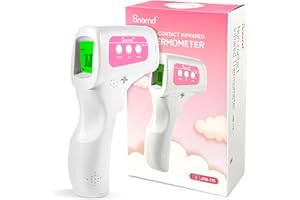 Non-Contact Infrared Forehead Thermometer for Adults and Kids, 3-in-1 Digital No-Touch Baby Thermometers with Fever Alarm, Fa