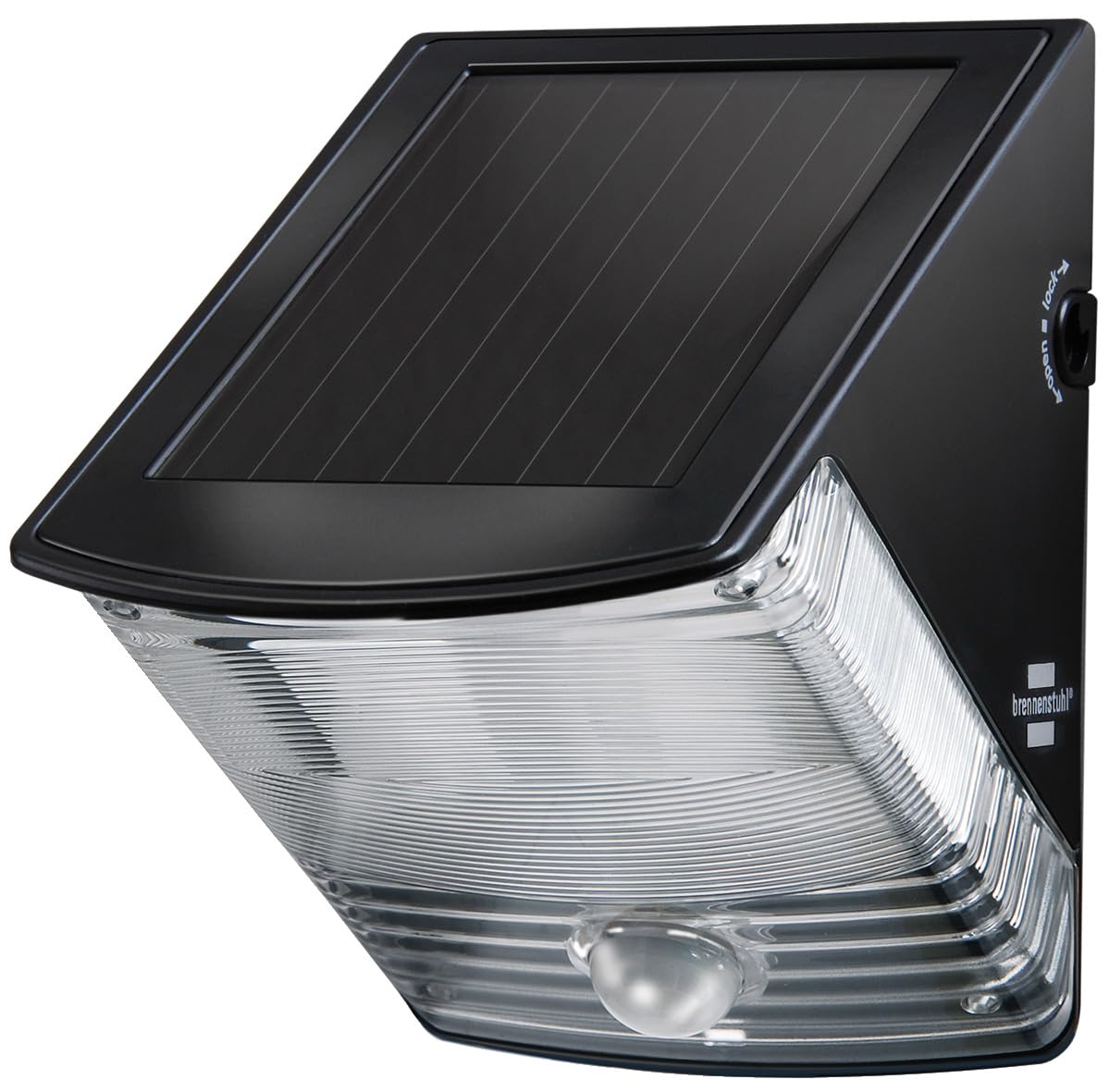Brennenstuhl Solar LED Wall Lamp SOL 04 Plus IP44 with PIR Sensor 2xLED 0,5W 85lm Colour Black