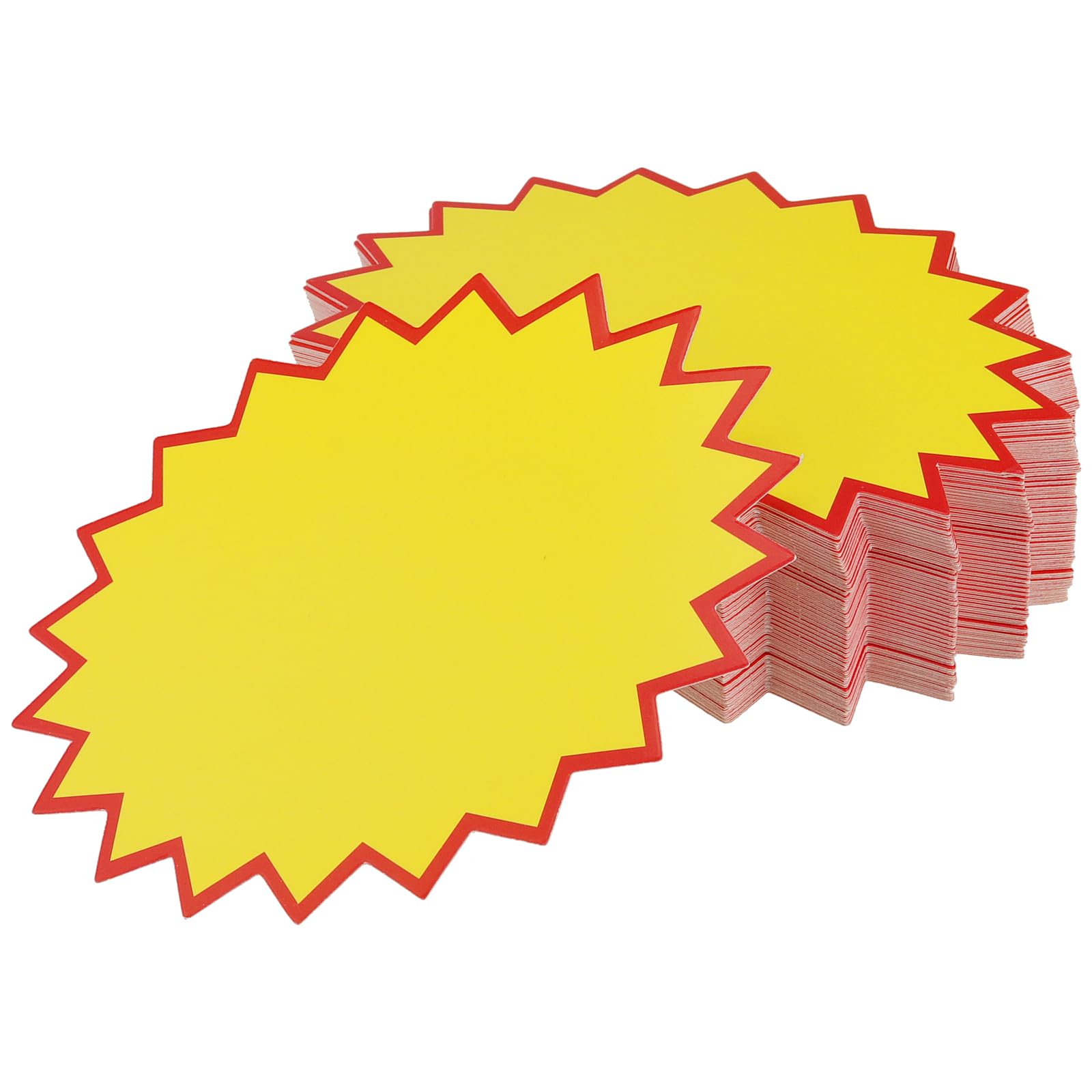 YUENPUN 500 PCS Blank Star Retail Signs Tags, Promotion Price Tags, Bringht Colour Price Labels for Market, Grocery, Store Retail, 11 x 8 cm/4.3 x 3.2 inch