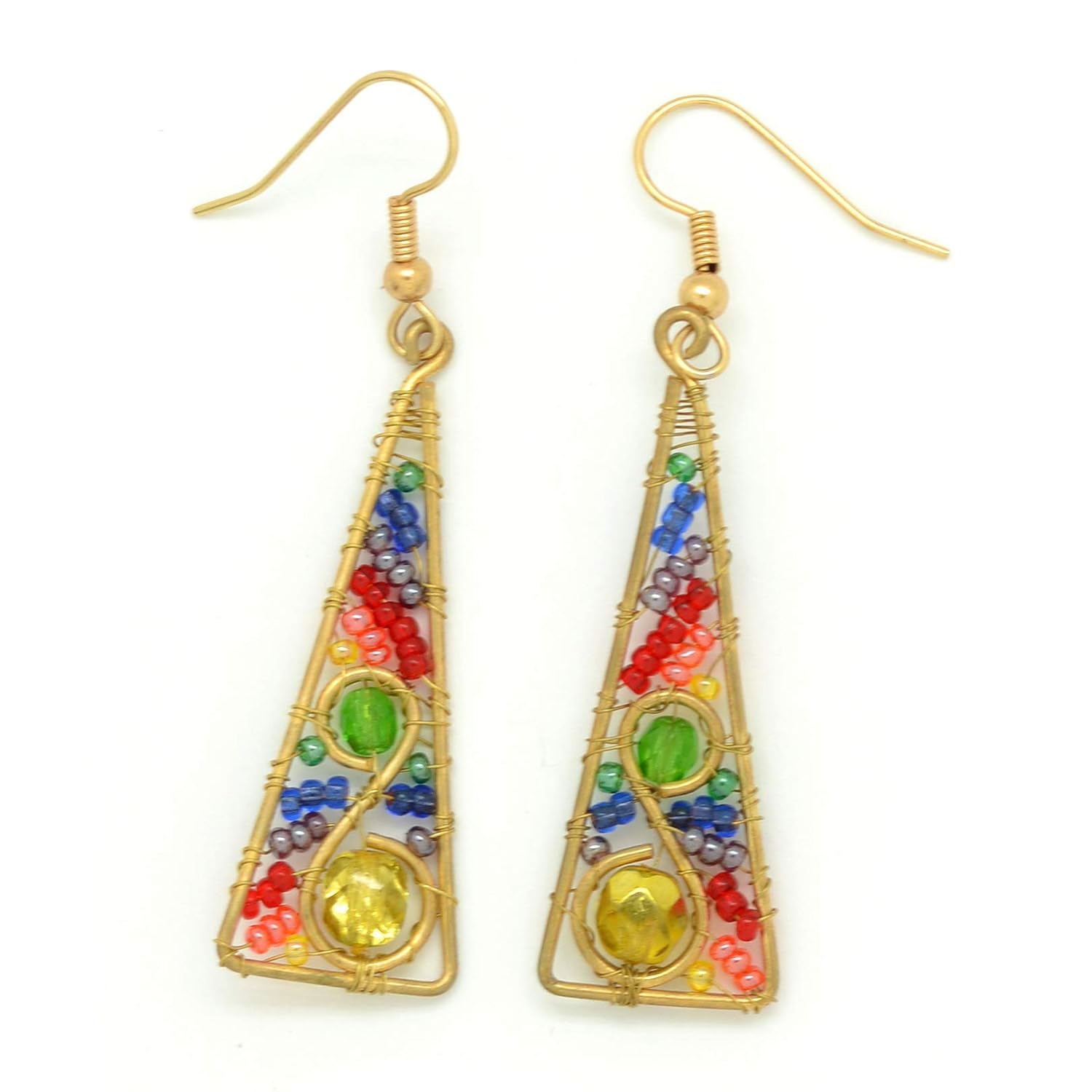 beaded pride earrings
