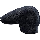 Men's Newsboy Hat with Earflaps Flat Ivy Caps Irish Cabbie Cap