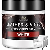 Leather Recoloring Balm and Scratch Repair Kit, White Leather Restorer for Couches, Furniture, Car Seats, Leather Paint & Stain for Sofa, Chairs, Bags, and More