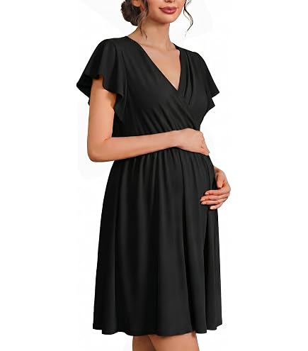 Hemi International MF Polka Dot Maternity Labor & Delivery Gown for Women | Soft Cotton Nursing Nightgown for Hospital & Postpartum